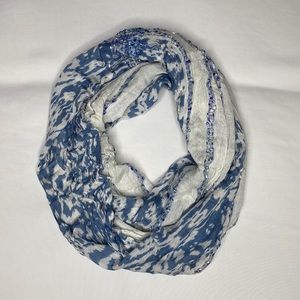 BP Blue & White Print Infinity Scarf